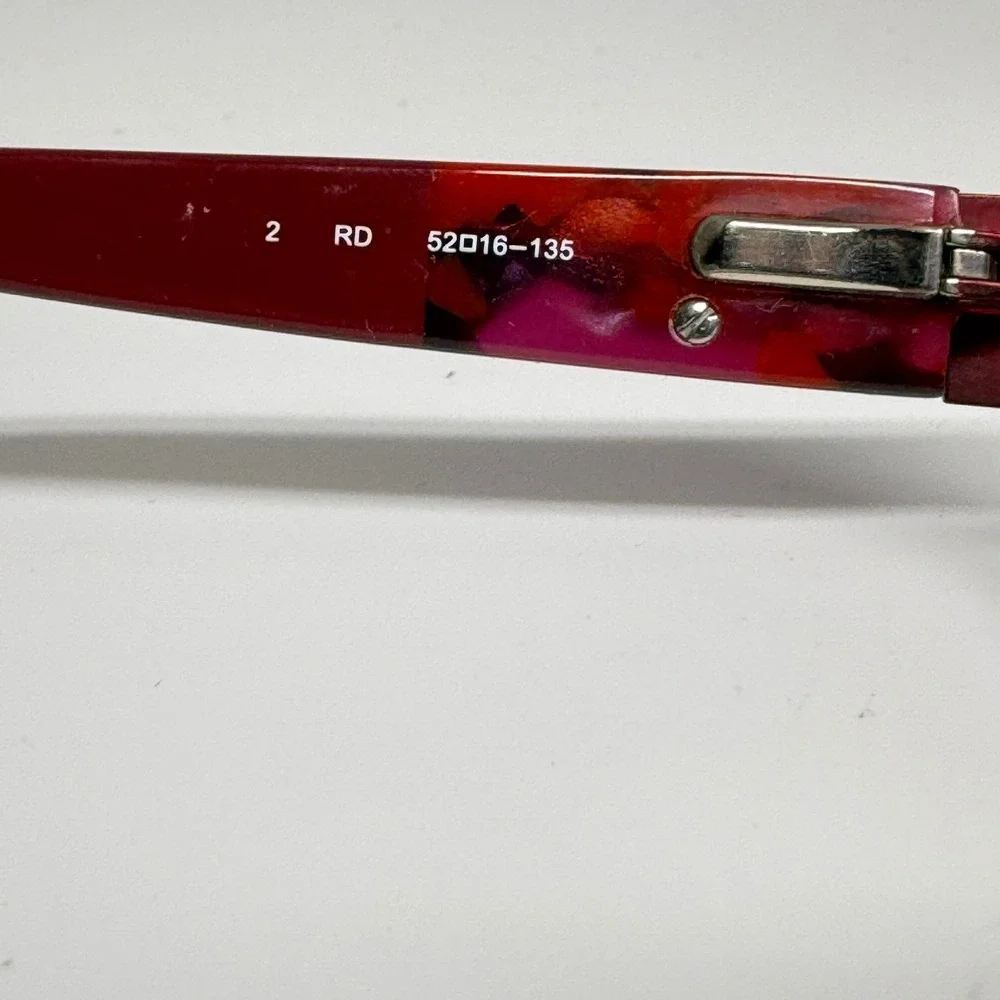 Guess Eyeglasses Frames Red Multi Tortoise Rectangle 52-16-135 RD 2